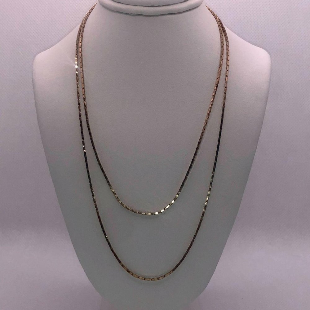 Vintage Costume Estate Jewelry Necklace Gold